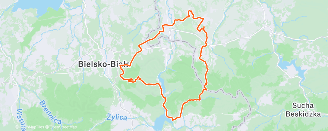 Map of the activity, Lunch Ride