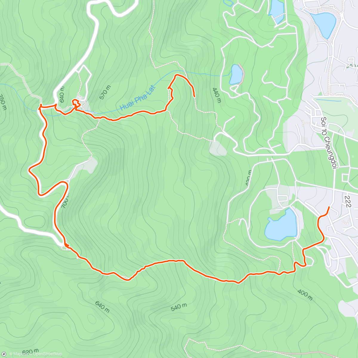 Map of the activity, Monk’s Trail Chiang Mai