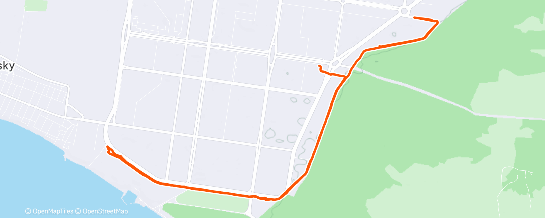 Map of the activity, Полуденный забег