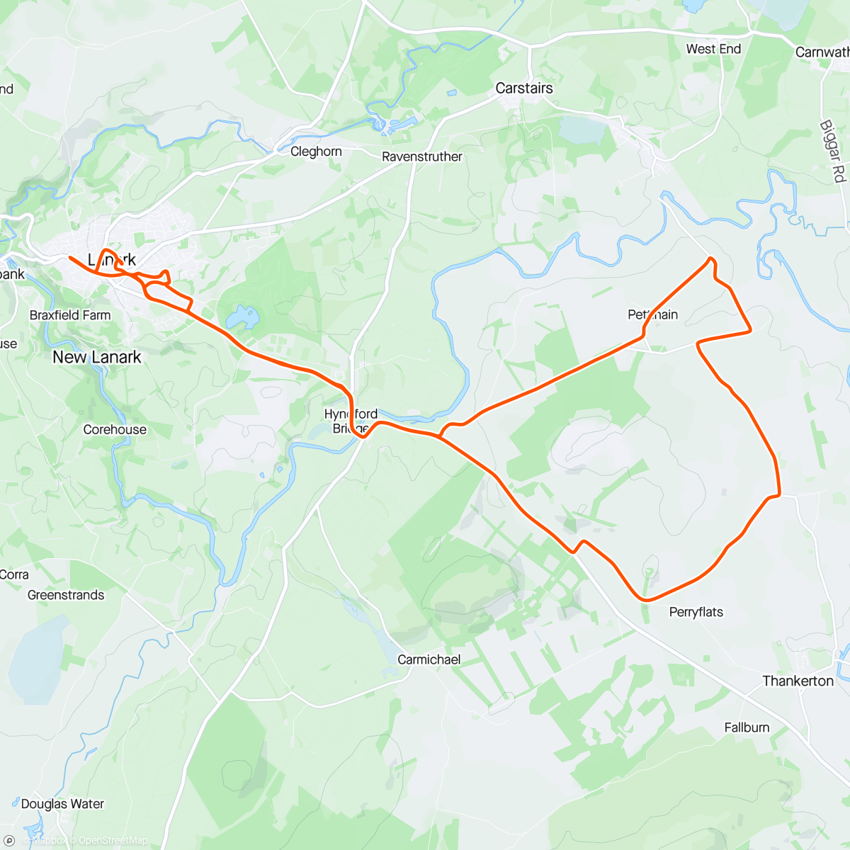 Map of the activity, First midweek BC Guided Ride of 2024