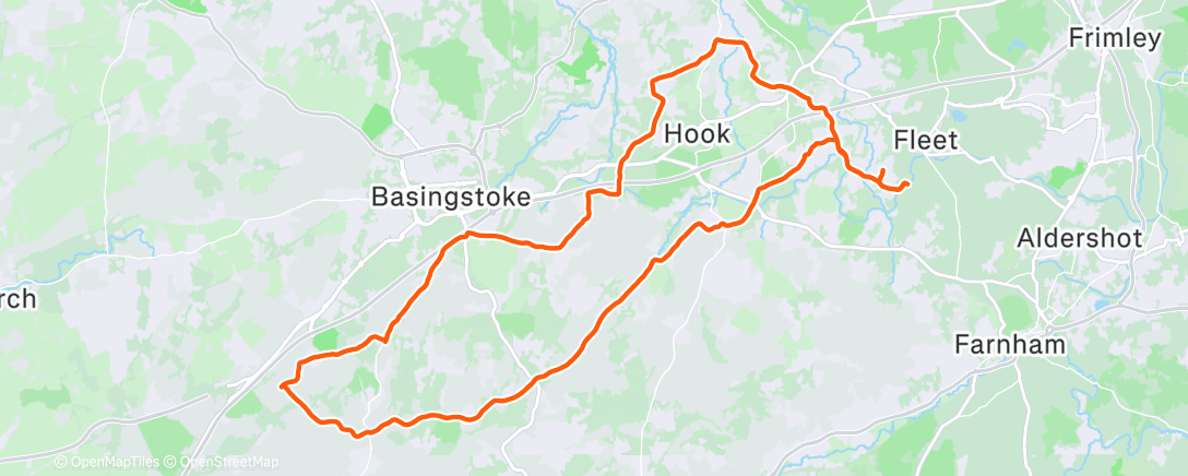 Map of the activity, Fleet Cycling (5 go to Honesty Café; Gearly Beloved cross-over)