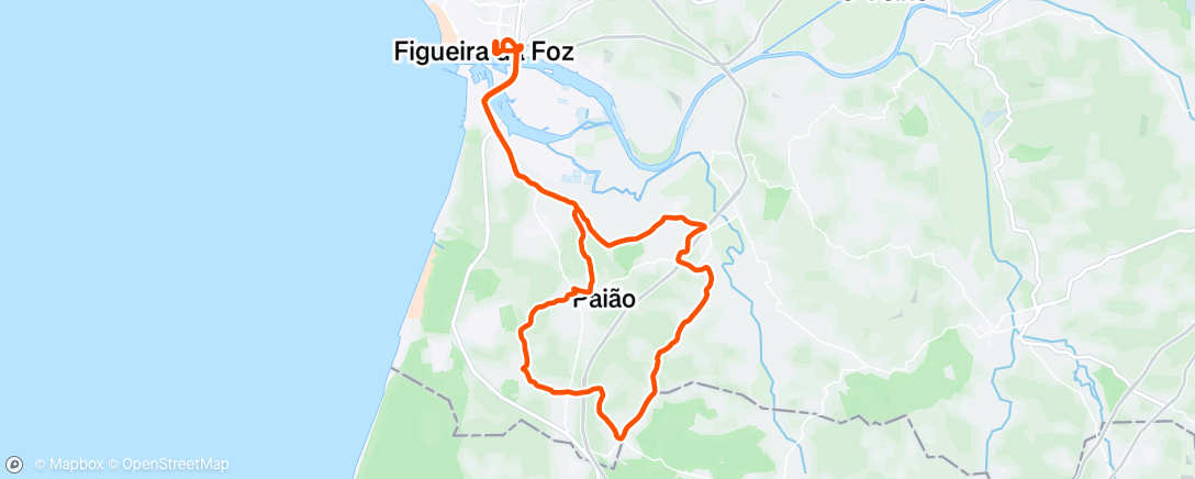 Map of the activity, Afternoon Ride