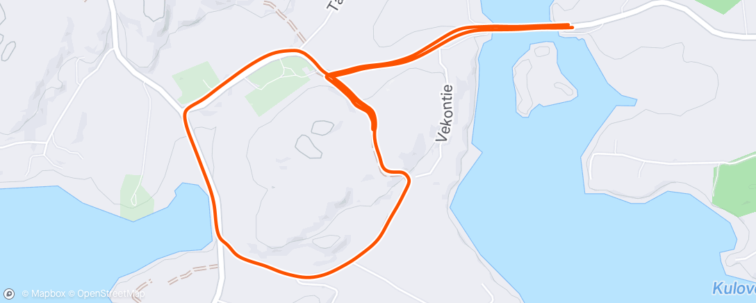 Map of the activity, Afternoon Run