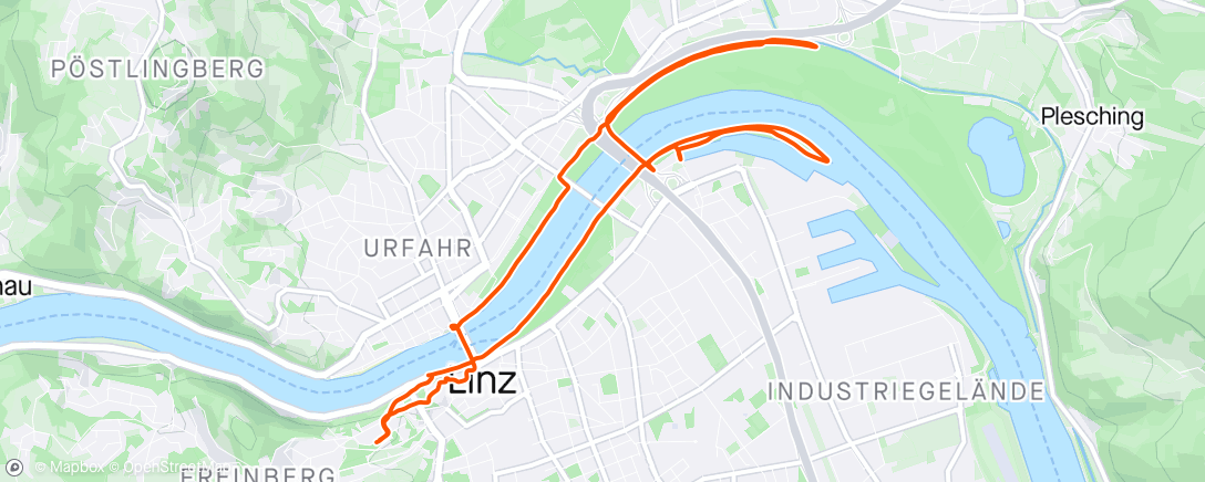 Map of the activity, Lauf 12.6 km, 01:18 h, Ein paar Wolken