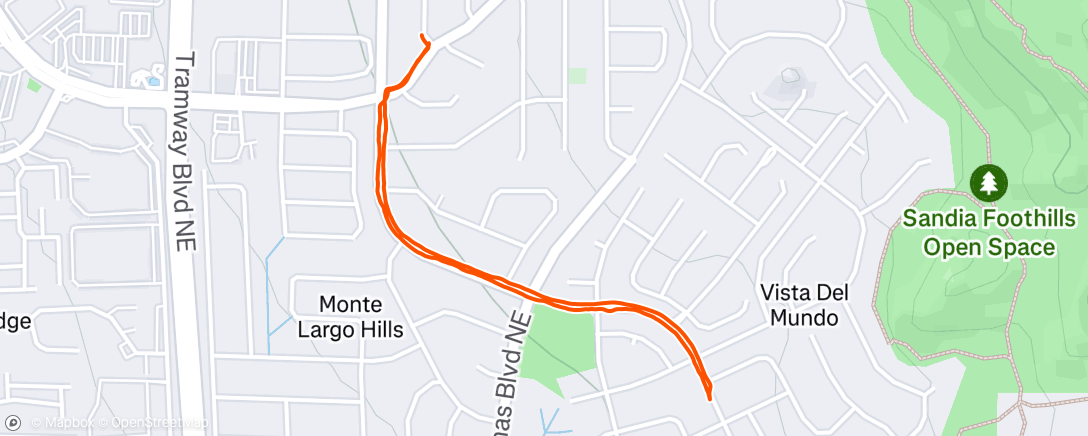 Map of the activity, Evening Walk