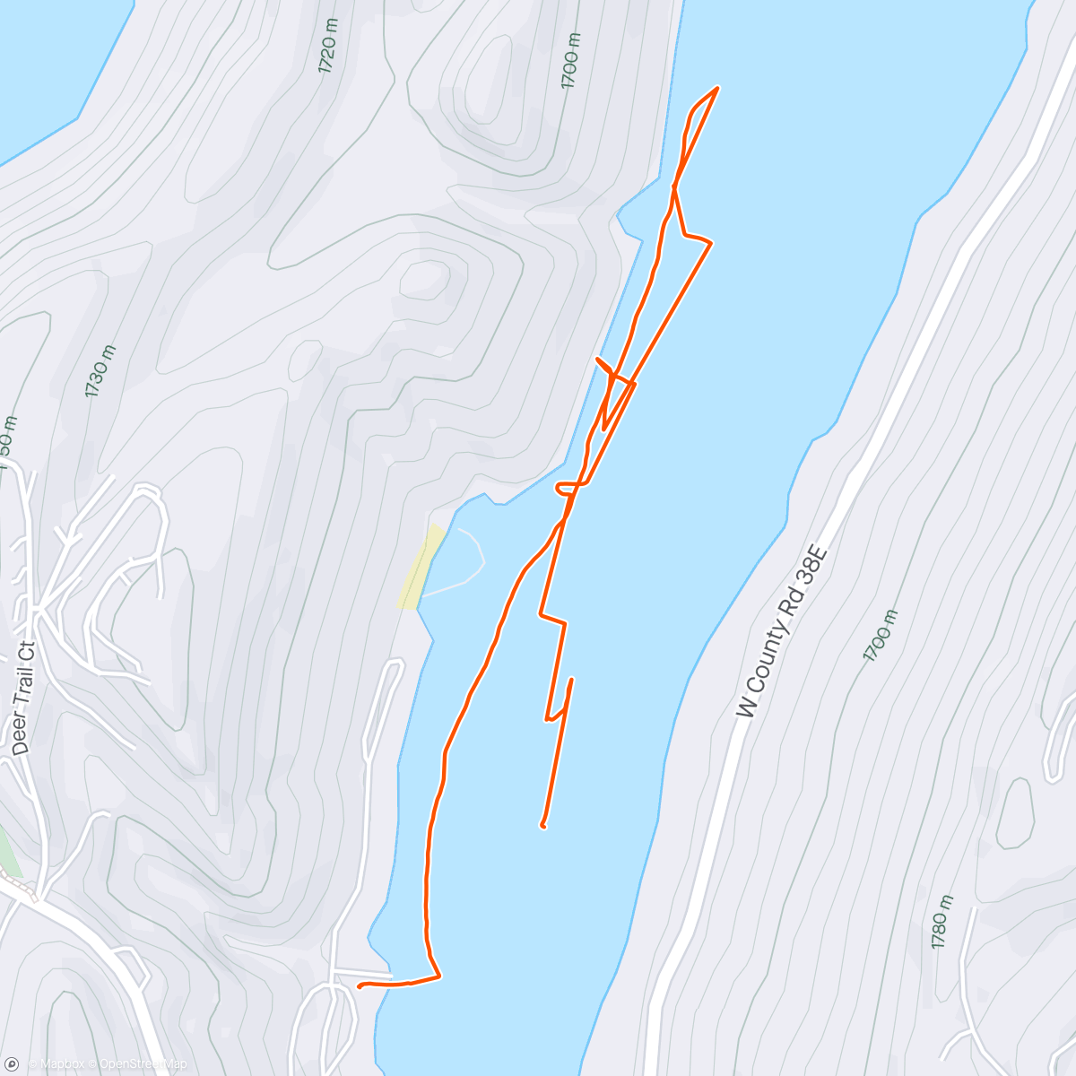 Map of the activity, Horsetooth new PB walleye