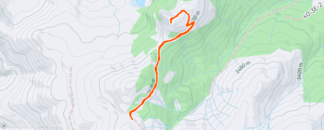 Map of the activity, Hobart Bluff, OR