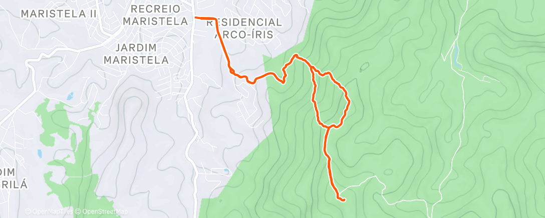 Map of the activity, Morning Trail Run