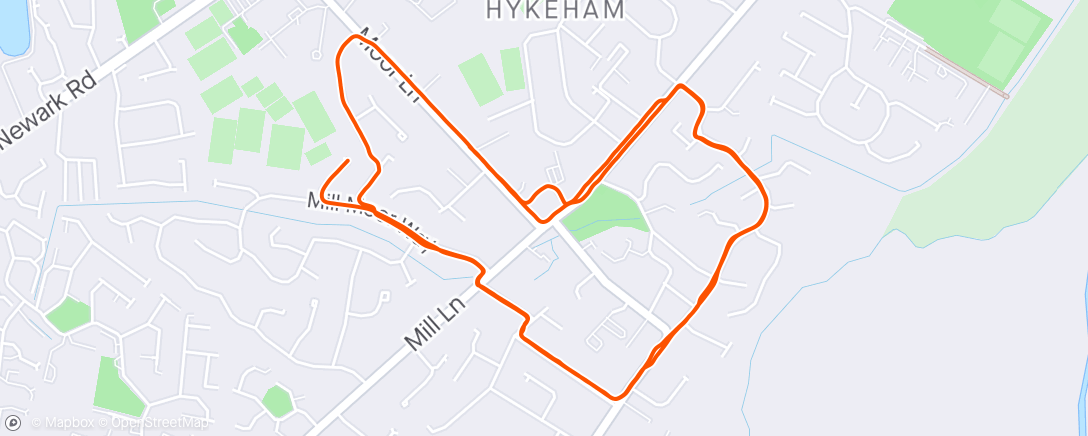 Map of the activity, 2mi@RE barefoot🦶trundle with Debbie + 2mi@EE with Vibrams