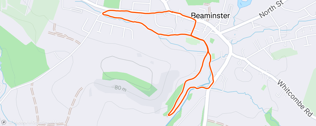 Map of the activity, Afternoon Walk