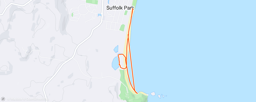 Map of the activity, Afternoon Run