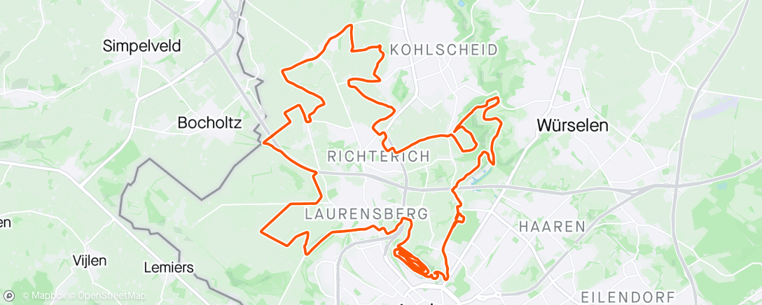 Map of the activity, UCI Gravelseries Aachen 72/180 Elite Categorie