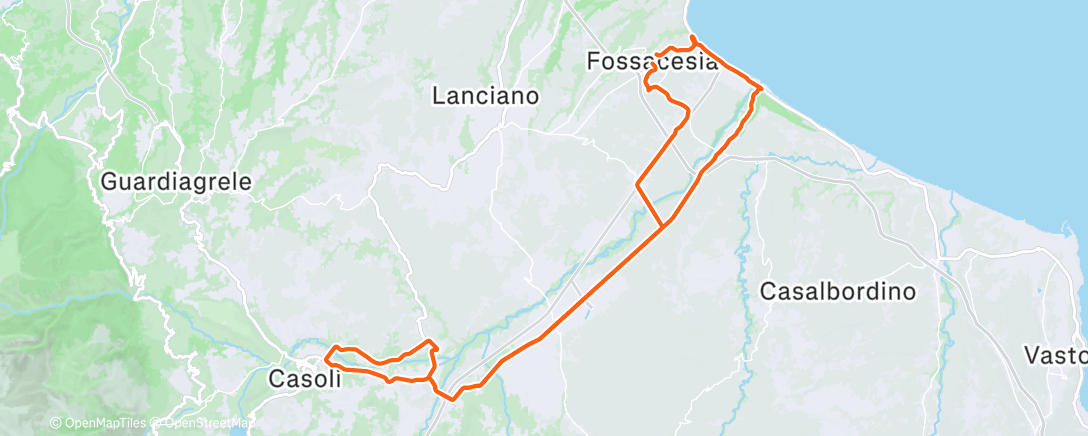 Карта физической активности (Lunch Ride)