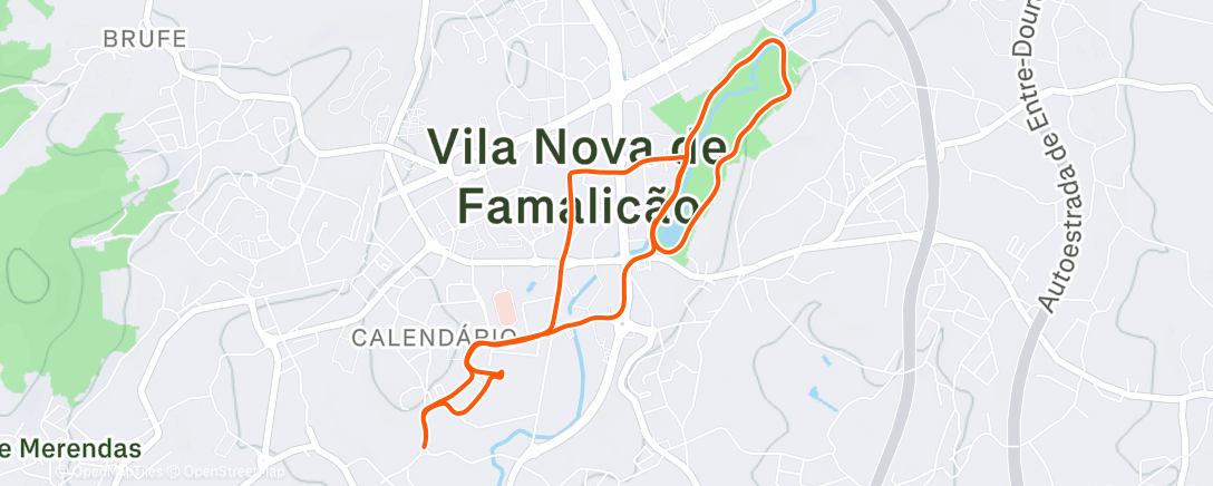 Map of the activity, Famalicão a correr