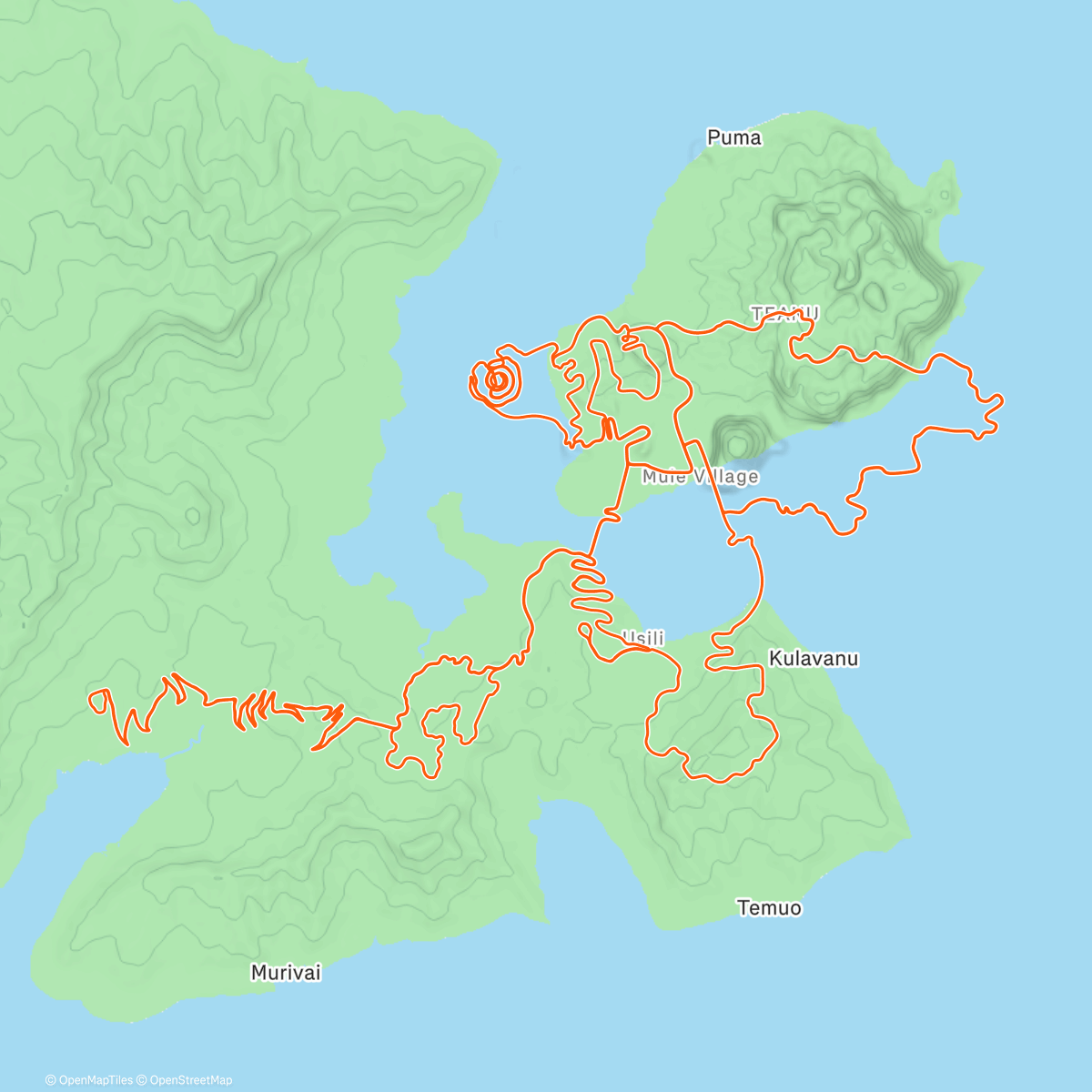 Карта физической активности (Zwift - The Uber Pretzel in Watopia)