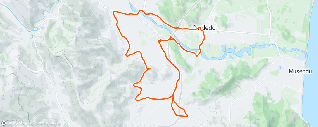 Karte der Aktivität „Sessione di mountain biking pomeridiana”