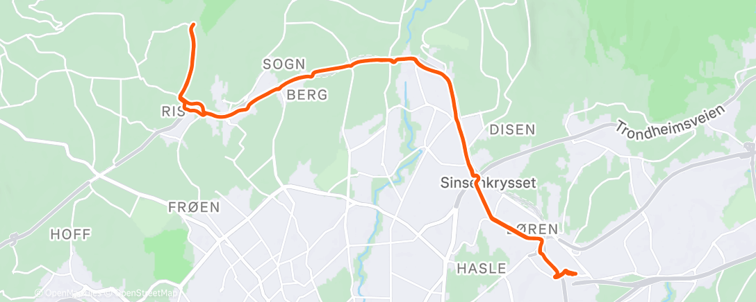 Map of the activity, Morning Ride