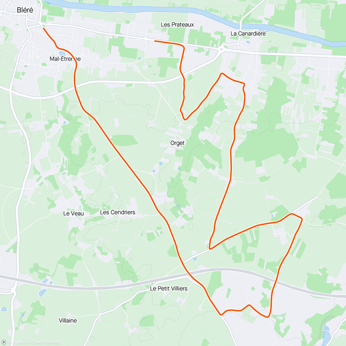アクティビティ「Bléré TT - 🥇」の地図