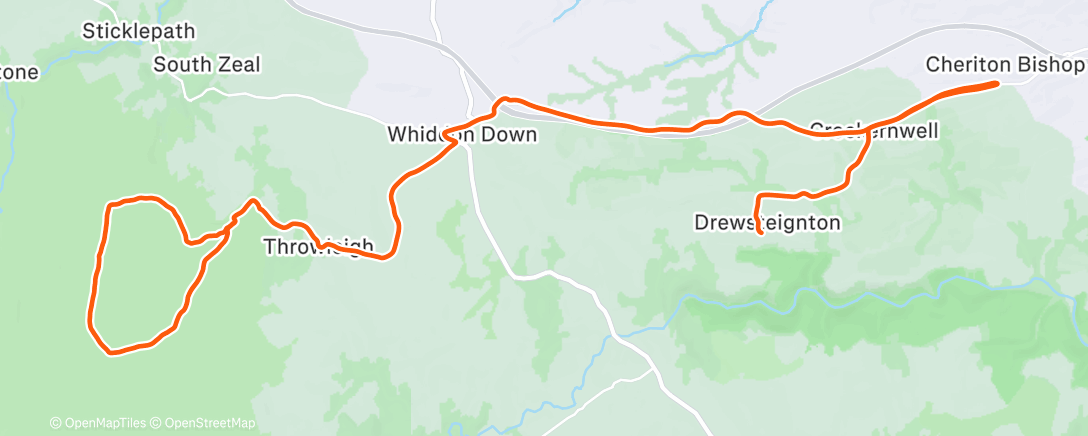 Map of the activity, Afternoon Hike