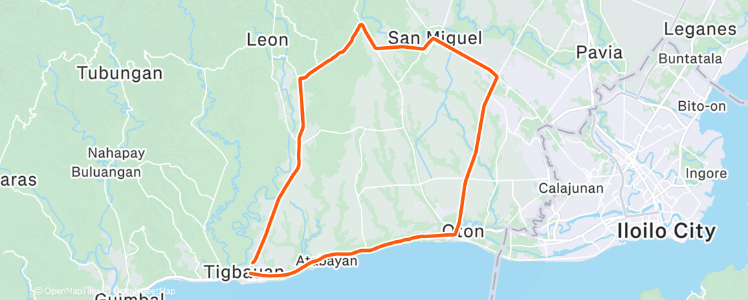 Map of the activity, Morning Ride
