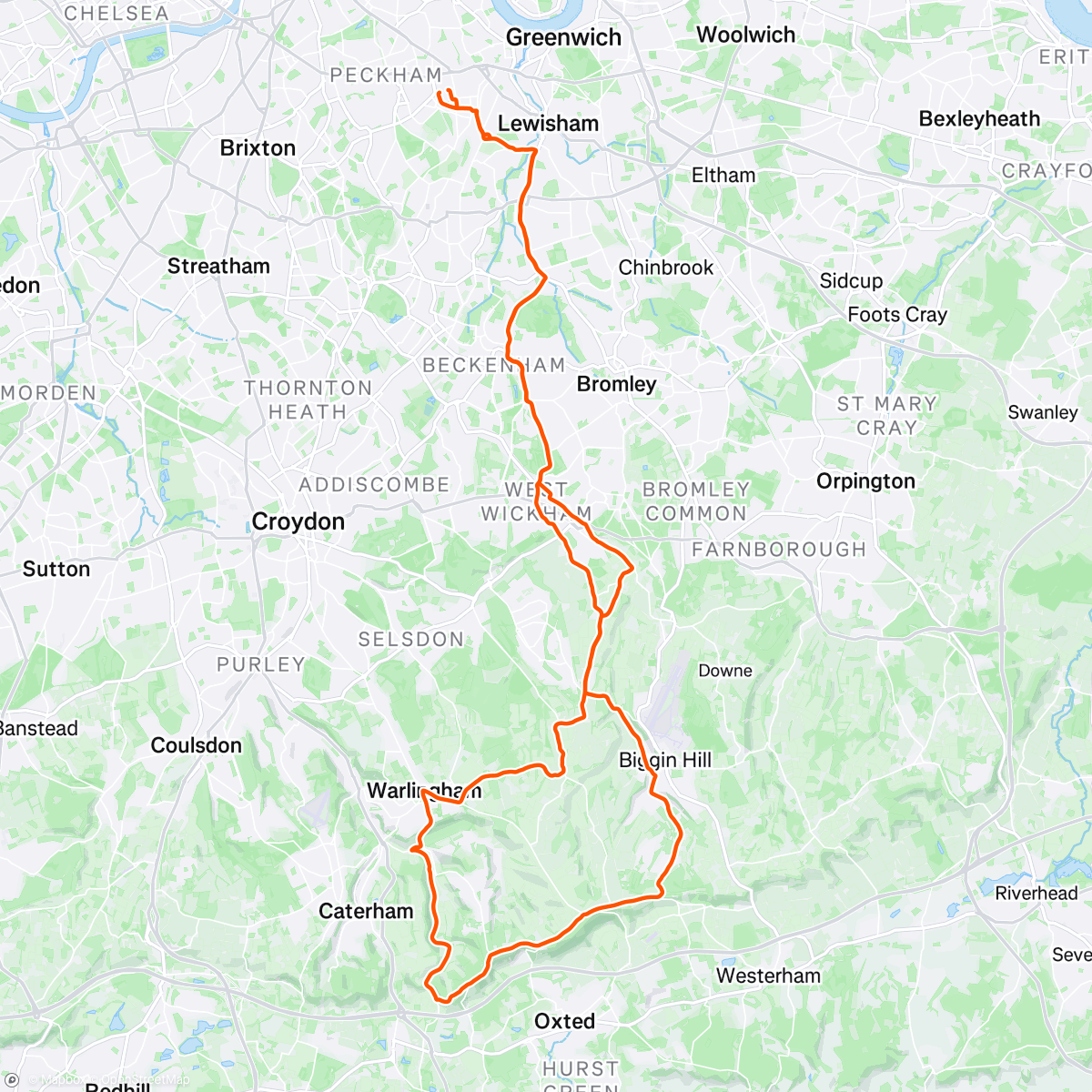 Map of the activity, Morning Ride