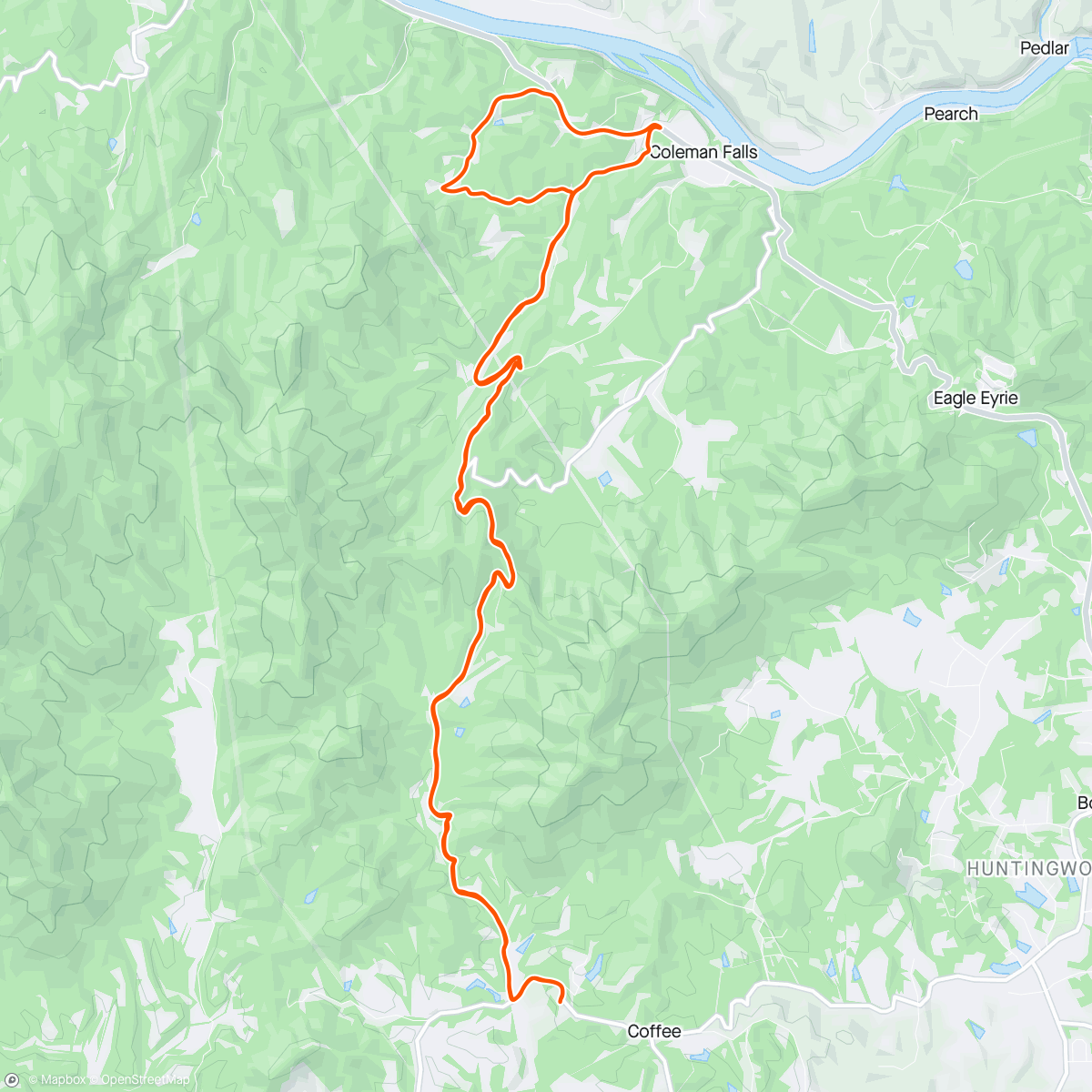 Map of the activity, Gravel Face Plant