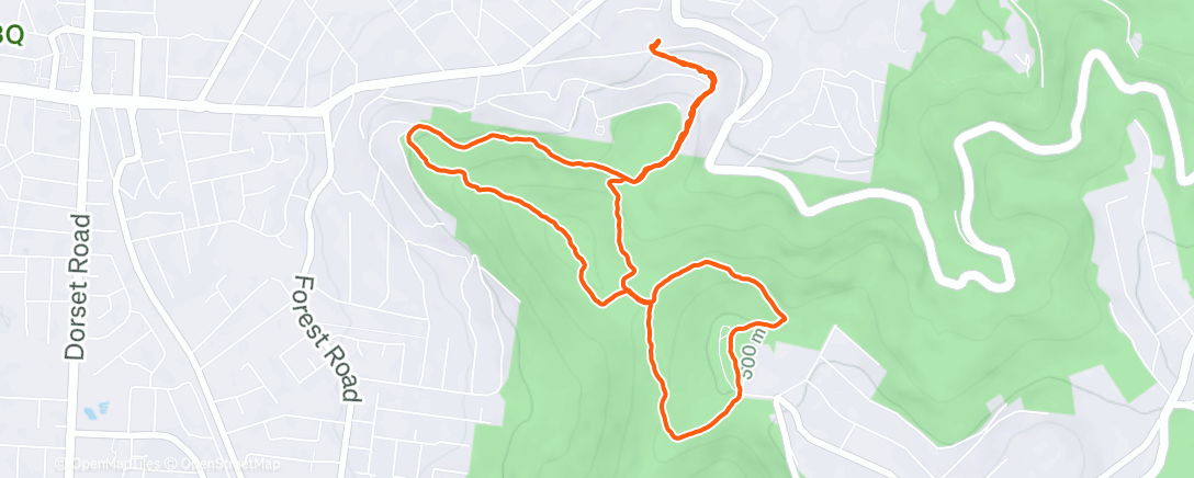 Map of the activity, Morning Walk