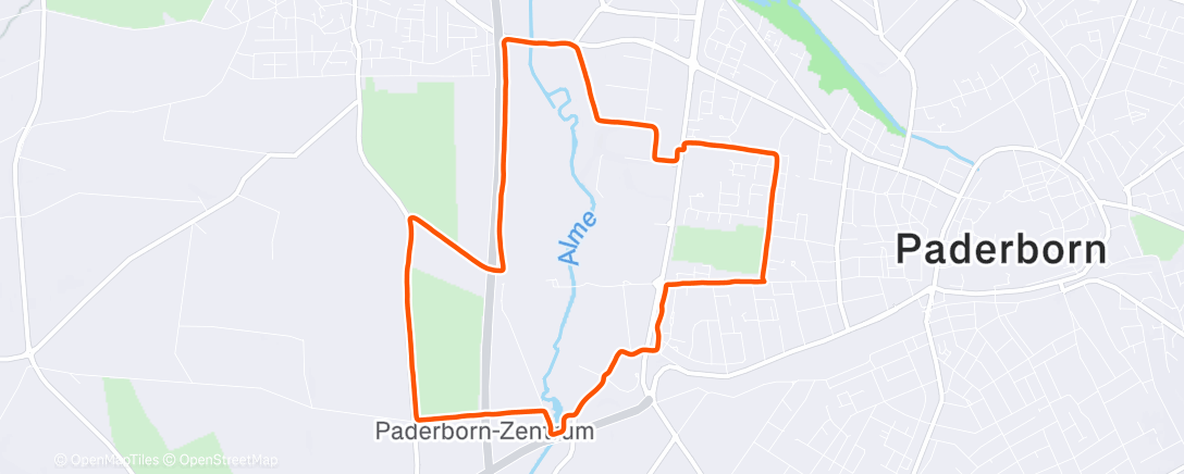 Map of the activity, Night Run