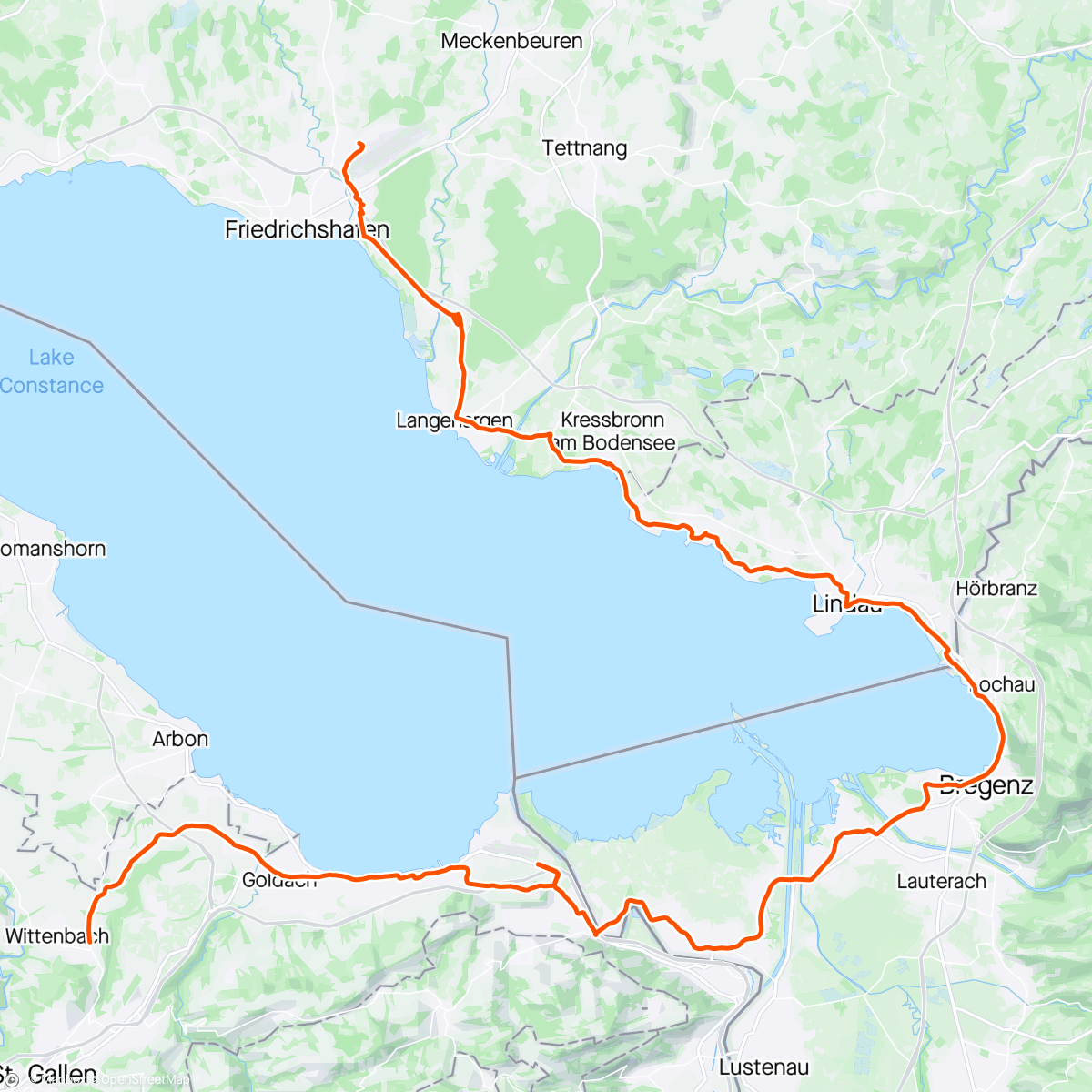 Map of the activity, Fahrt am Nachmittag.