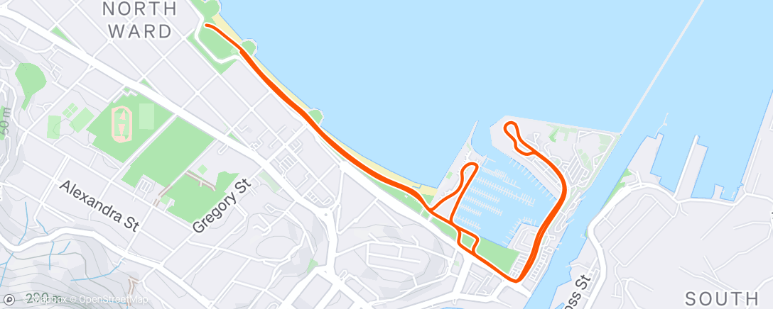 Map of the activity, Morning Run