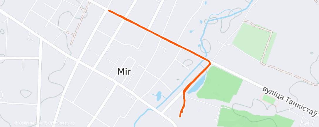 Map of the activity, Дневной забег