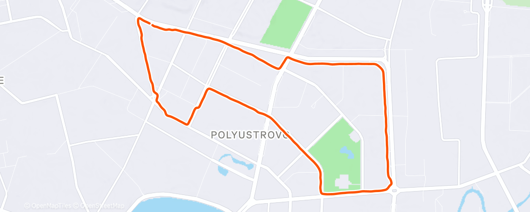 Map of the activity, Полуденный забег