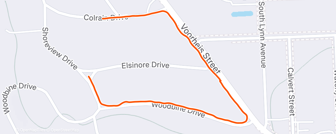 Map of the activity, Morning Walk