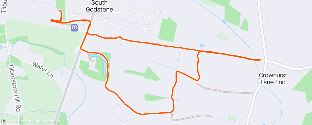 Map of the activity, Fast 5km (Muddy)
