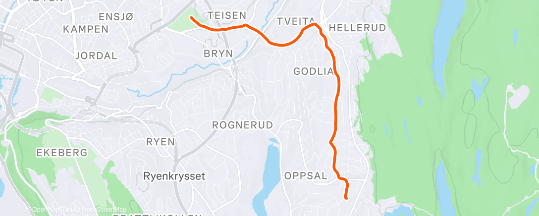 Map of the activity, Hjem fra jobb