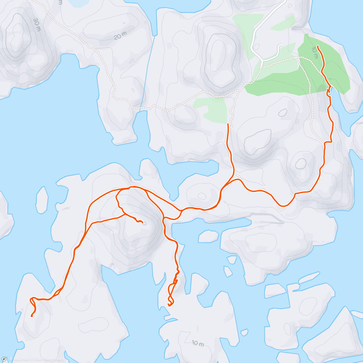Mapa de la actividad (Rosletur på den vene Eigerøy 😁)