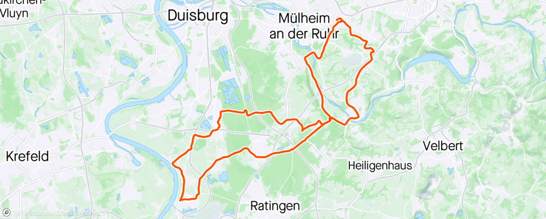 Map of the activity, Kaiserswerth bei super Wetter