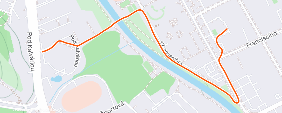 Карта физической активности (Evening Run 1/2)