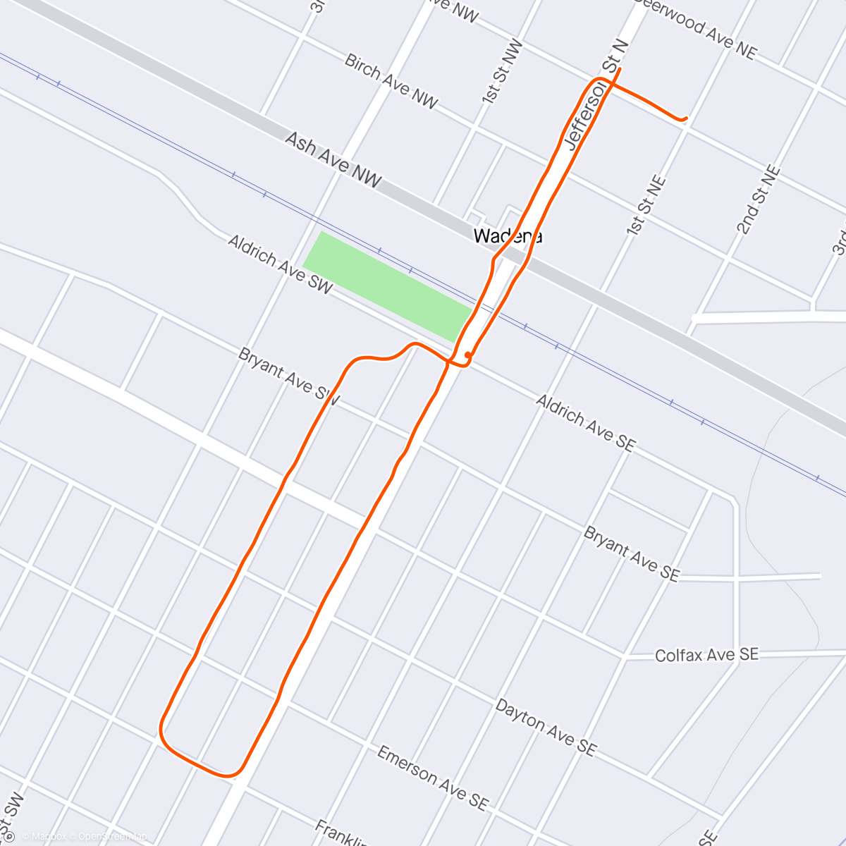 Map of the activity, First Riding Dog Walk w/ Gizmo