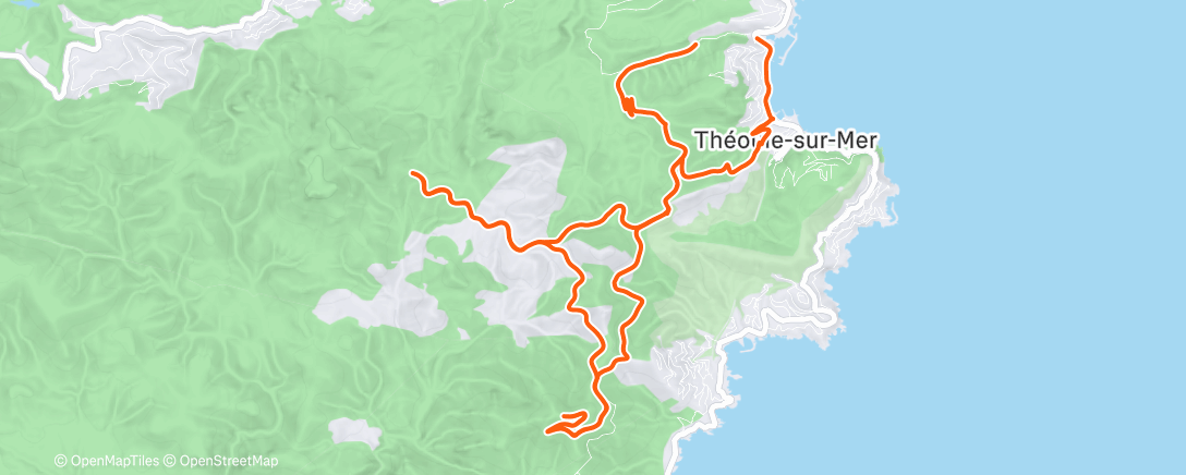 Map of the activity, Gravel le matin