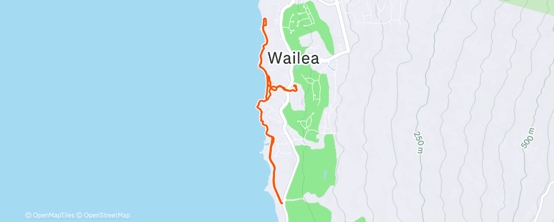 Map of the activity, Morning Walk
