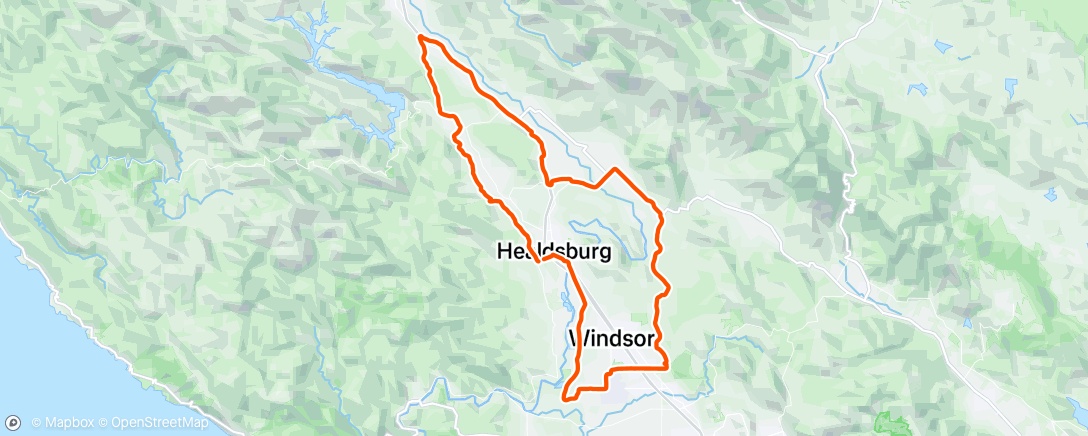 Map of the activity, Lunch Ride