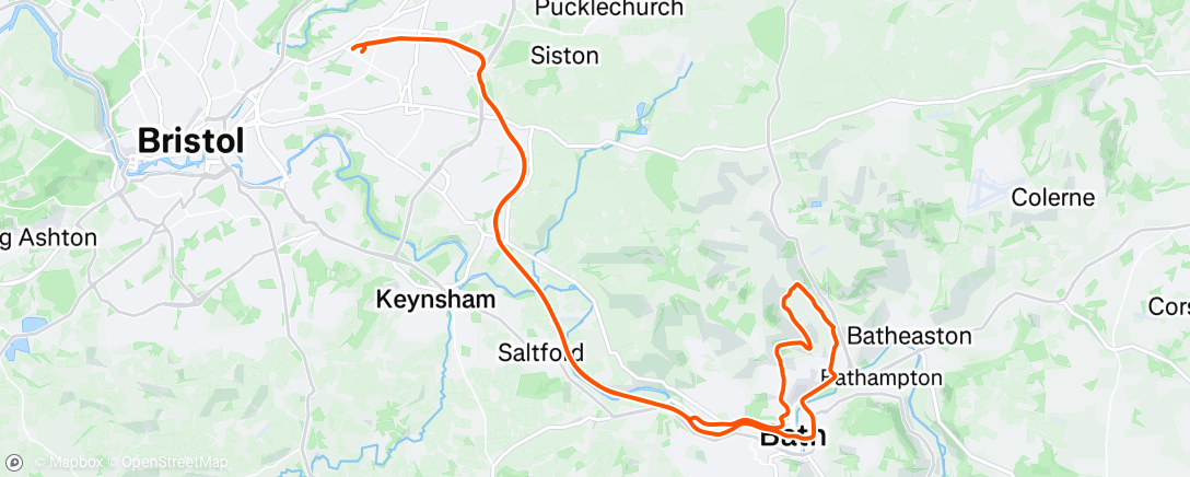 Map of the activity, Bath & Woolley explore