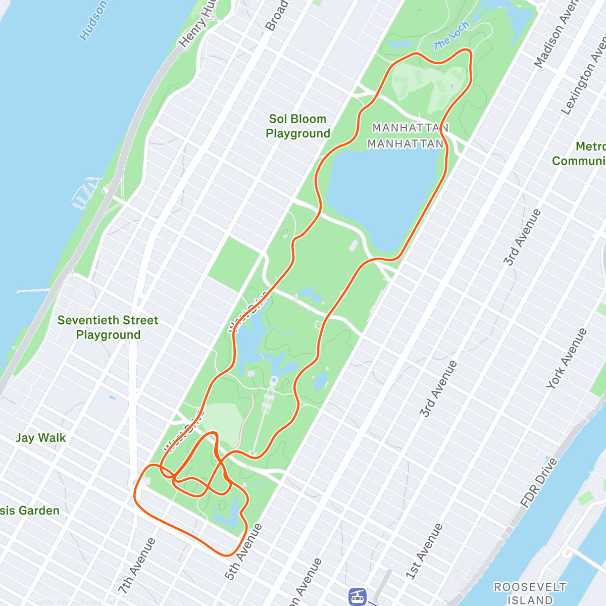 Map of the activity, Zwift - Escalation on Lady Liberty in New York
