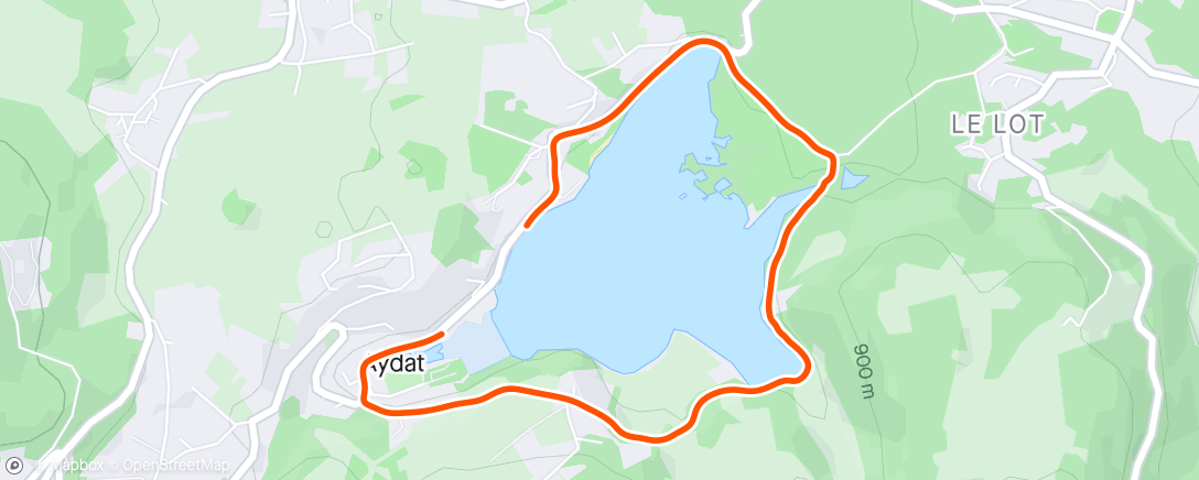 Map of the activity, Course à pied 2