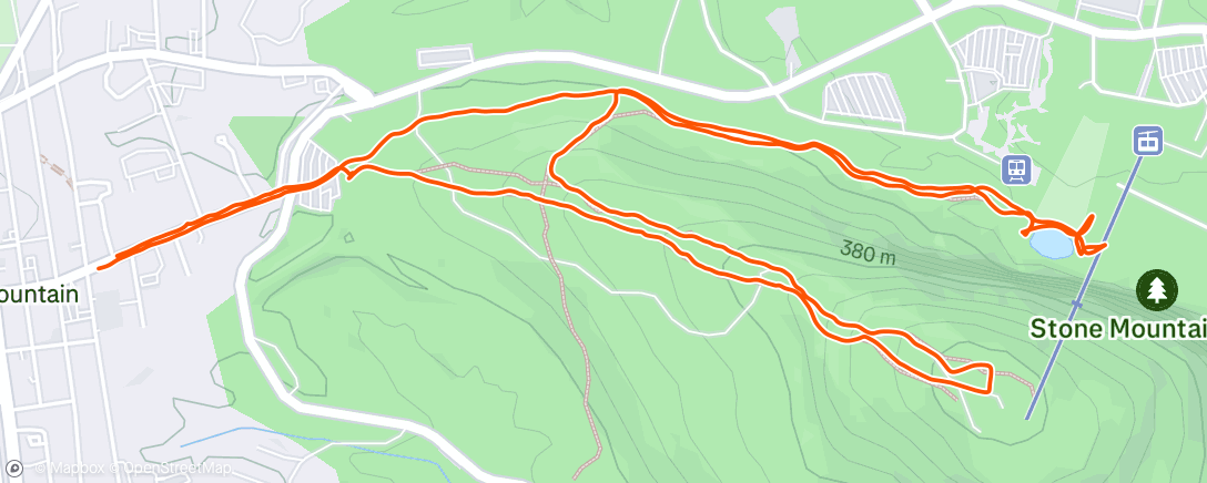 Map of the activity, Morning Hike