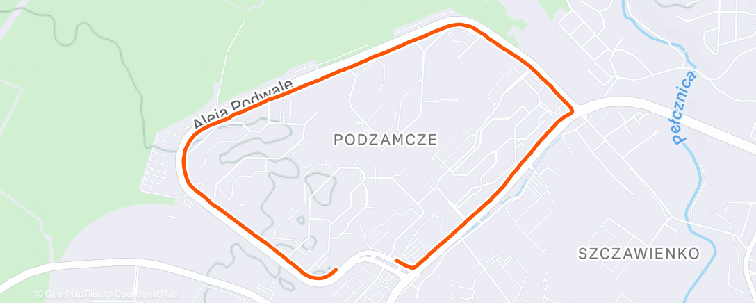 Map of the activity, Evening Walk