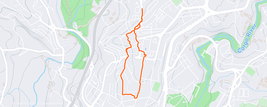 Map of the activity, Afternoon Walk
