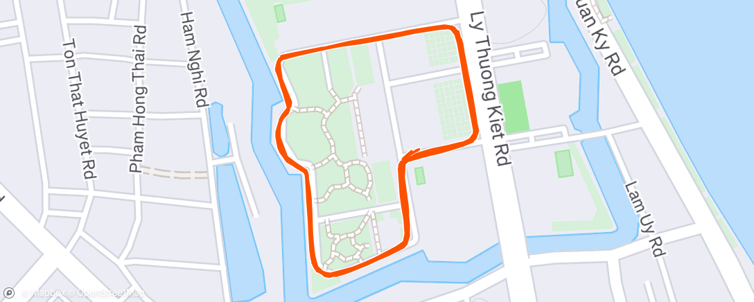 Map of the activity, Morning Run