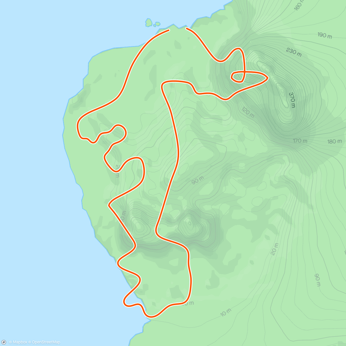 Map of the activity, Zwift - Warm Down